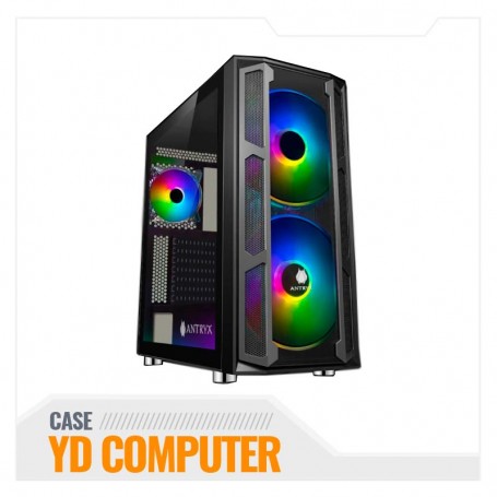 CASE ANTRYX FX CHROME STORM DESTROYER ARGB FAN X3 C/REMOTO (AC-FX570K-TXDR)