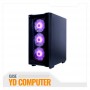 CASE HALION GAMER TITAN 105 NEGRO 4X ARGB SIN FUENTE VIDRIO