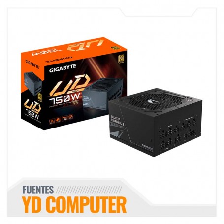FUENTE GIGABYTE 750W GP-UD750GM FULL MODULAR 80 PLUS GOLD