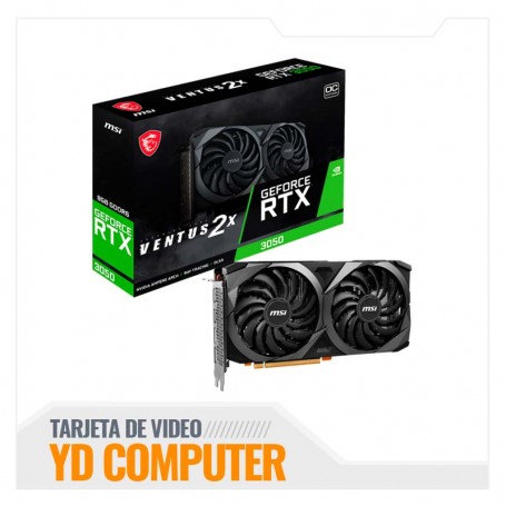 TARJETA DE VIDEO MSI RTX 3050 VENTUS 2X OC 8GB OCV1  DDR6 (RTX-3050-VENTUS-2X-8G-OCV1)