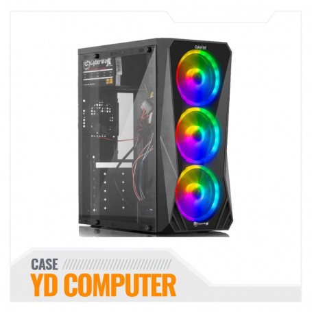 CASE CYBERTEL SNIPER CBX5005G PSU 350W USB.3.0   3 FAN RAINBOW 12CM