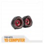 PARLANTE 2.0 GAMER USB HALION HA-S228 ROJO