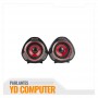 PARLANTE 2.0 GAMER USB HALION HA-S228 ROJO