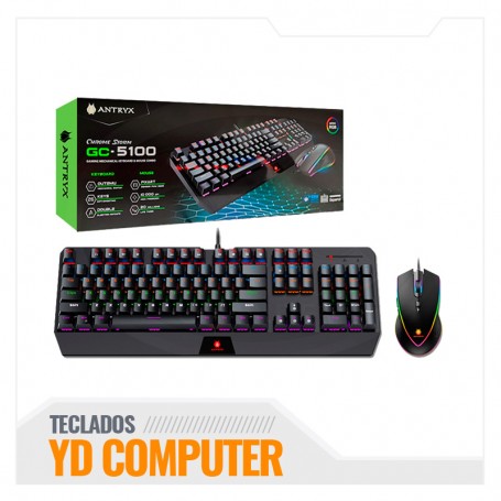 KIT TECLADO MAS MOUSE ANTRYX GC-5100 RED SWITCH ( AGC-5100KRE-SP)