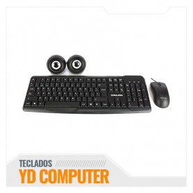 KIT HALION TECLADO MAS MOUSE + PARLANTE OFFICE HA-KIT45