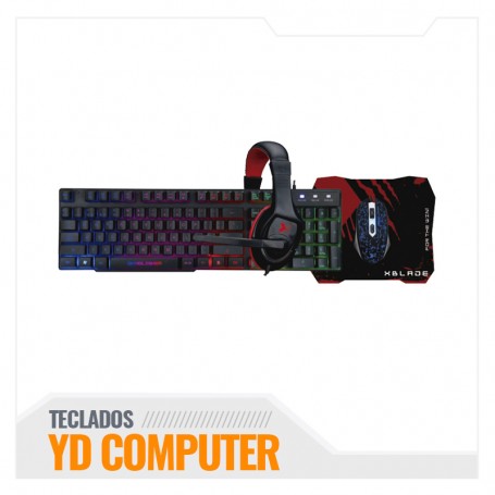 KIT TECLADO XBLADE GAMING + MOUSE + AUDIFONO + PAD DEMOLISHER