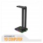 SOPORTE DE AUDIFONO ANTRYX HS-71 RGB , 2USB, JACK 3.5MM (AHS-71KR)