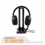 SOPORTE DE AUDIFONO ANTRYX HS-71 RGB , 2USB, JACK 3.5MM (AHS-71KR)
