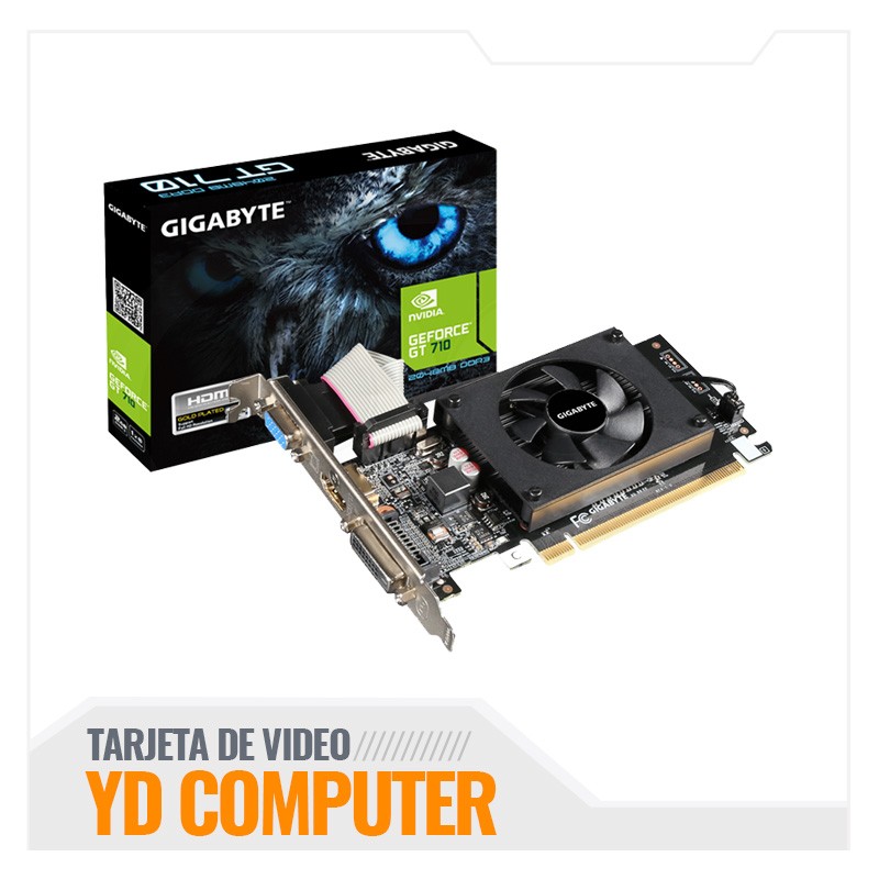 TARJ. VIDEO GIGABYTE GEFORCE GT 710 2GB DDR3 GV-N710D3-2GL
