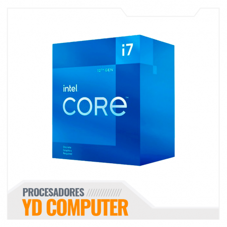 PROCESADOR INTEL CORE I7-12700F, 2.10 / 4.90GHZ, 25MB SMARTCACHE, LGA1700, INTEL 7(10NM)