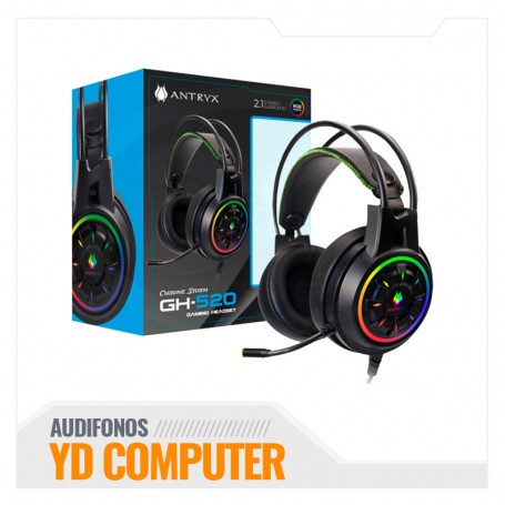 AUDIFONO ANTRYX CHROME STORM GH-520 2.1 GAMING RGB (ACS-GH520K)