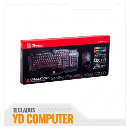 COMBO THERMALTAKE TECLADO MAS MOUSE GAMER CHALLENGER SPORTS