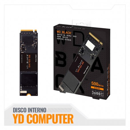 DISCO SOLIDO WESTERN  WD BLACK SN750 SE 500GB NVME  PCIE M.2 2280 GEN4