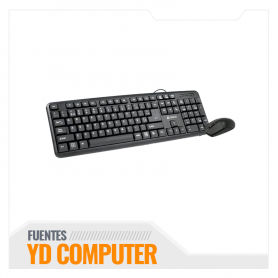 KIT TECLADO Y MOUSE TEROS TE4062N, USB, ACABADO ELEGANTE, NEGRO, ESPAÑOL ÓPTICO