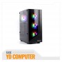 CASE HALION GAMER DRAGON CR15 NEGRO 500W 4X12 RAINBOW VIDRIO