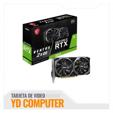 TARJETA DE VIDEO MSI GEFORCE RTX 3050 VENTUS 2X XS 8G OC, 8GB GDDR6, PCIE GEN 4.0 X8