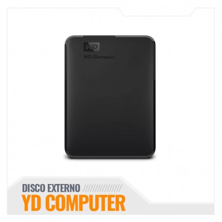 DISCO DURO EXTERNO WESTERN DIGITAL ELEMENTS PORTABLE 1TB, USB 3.0, NEGRO