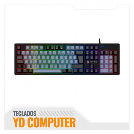 TECLADO MECANICO ANTRYX MK860L BLACK & GRAY , BLUE SWICHT (AMK-CS860LKGBL-SP)