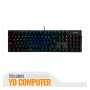 TECLADO GAMER TEROS TE-4152 RGB MECANICO MULTIMEDIA 105 TECLAS USB