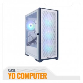 CASE HALION SNAKE C482TG BLANCO VIDRIO TEMPLADO 4X  RGB SIN FUENTE
