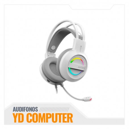 AUDIFONO C/ MICROFONO ANTRYX IRIS-W GRAY 7.1 VIRTUAL USB (AGH-7100WGY)
