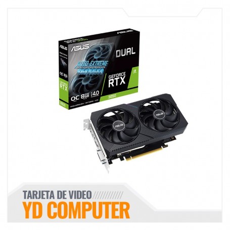 TARJETA DE VIDEO ASUS DUAL GEFORCE RTX 3050 V2 OC EDITION 8GB GDDR6, PCIE 4.0 (DUAL-RTX3050-O8G-V2)