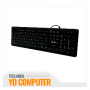TECLADO LAVABLE TEROS TE-4065N, IPX7, USB, NEGRO