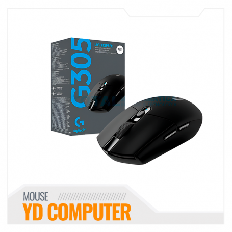 MOUSE GAMING LOGITECH G305 LIGHTSPEED 12000 DPI WIRELESS BLACK (910-005281)