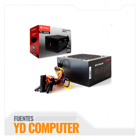 FUENTE DE PODER TEROS TE-1315S, FORMATO ATX, 250W, 115V / 230V