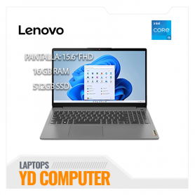 NOTEBOOK LENOVO SLIM 3 15.6" CORE I5-12450H 16GB DDR5 512GB M.2 2242 BLUETOOTH 5.1 WIFI USB 3.2 - 2