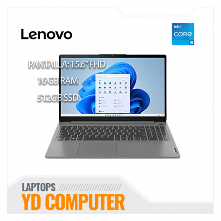 NOTEBOOK LENOVO SLIM 3 15.6" FHD CORE I5-12450H 16GB LPDDR5-4800 512GB SSD M.2 2242