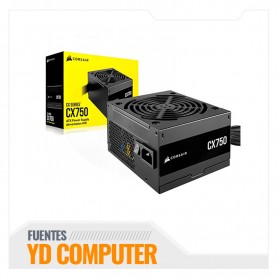 FUENTE DE PODER CORSAIR CX750, 750W 80 PLUS BRONZE NEGRO