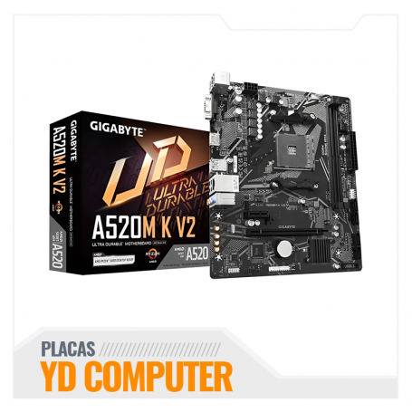 MOTHERBOARD GIGABYTE A520M K V2 SOCKET AM4 MICRO ATX