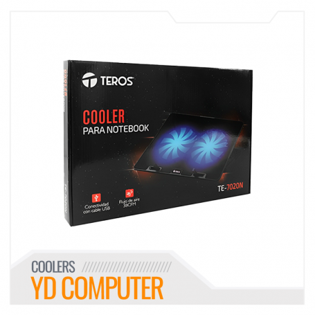 COOLER PARA LAPTOP TEROS TE-7020N  COMPATIBLE CON NOTEBOOKS DE HASTA 15.6"
