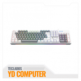 TECLADO MECANICO ANTRYX MK860L WHITE & GRAY, BLUE SWICHT (AMK-CS860LWGBL-SP)