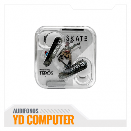 AUDIFONOS TEROS TE-8072W TWS BLUETOOTH BLANCO