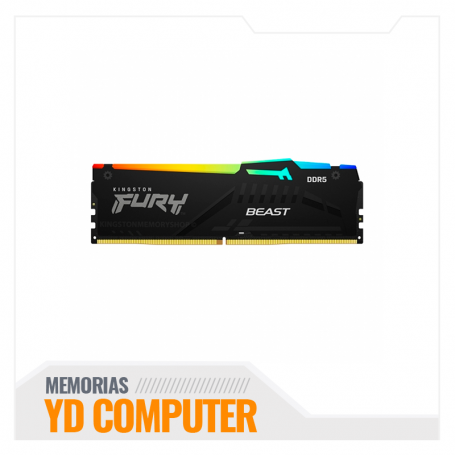 MEMORIA KINGSTON FURY BEAST 16GB DDR5-5600MHZ  PC5-44800, CL40  DIMM