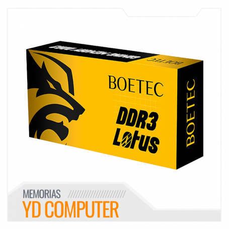 MEMORIA RAM BOETEC LOTUS DDR3 8GB 1600MHZ C/ DISIPADOR