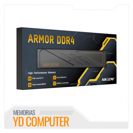 MEMORIA RAM HIKSEMI ARMOR, 16GB DDR4 3200 MHZ, BLACK (HSC416U32D2_16G)