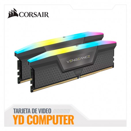 MEMORIA CORSAIR VENGEANCE RGB DDR5, 64GB (2X32) DDR5-5600MHZ, PC5-44800, CL40, 1.25V