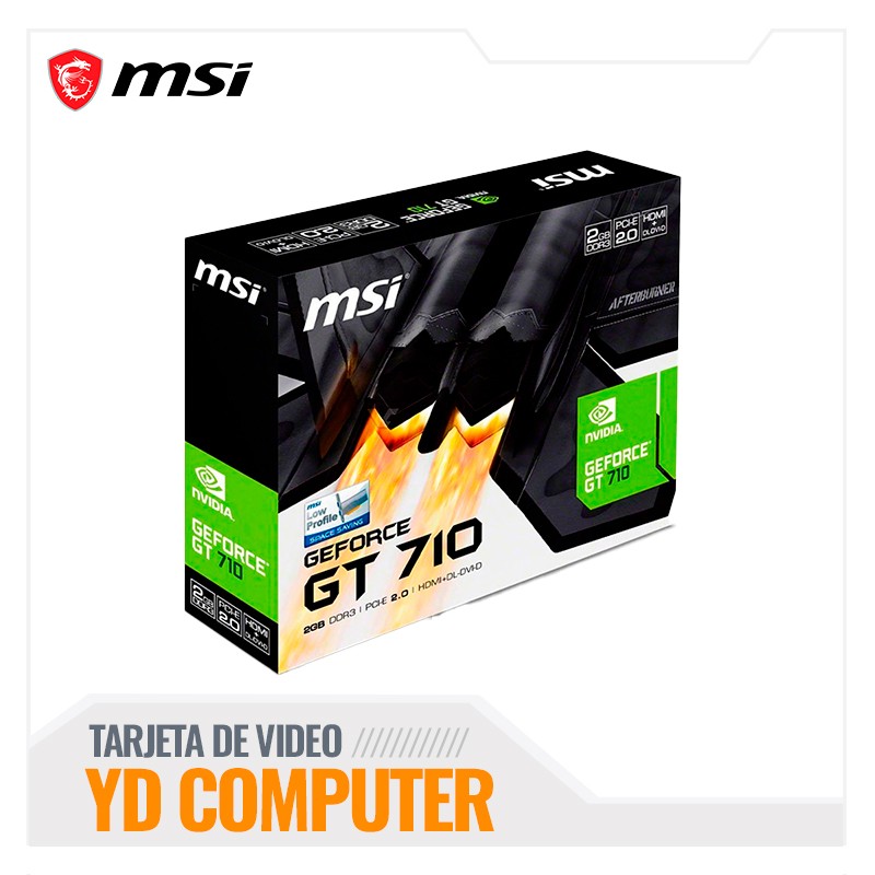 TARJETA DE VIDEO MSI NVIDIA GEFORCE GT 710, 2GB DDR3 64-BIT, PCI-E 2.0 ...