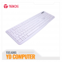 TECLADO ESTANDAR TEROS TE-4069S , MULTIMEDIA, USB 2.0 COLOR BLANCO