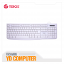 TECLADO ESTÁNDAR TEROS TE-4069S, MULTIMEDIA, USB 2.0, ESPAÑOL, COLOR BLANCO