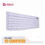 TECLADO ESTÁNDAR TEROS TE-4069S, MULTIMEDIA, USB 2.0, ESPAÑOL, COLOR BLANCO