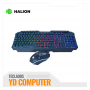 KIT GAMER HALION SPARTAN HA-808C TECLADO MEMBRANA RAINBOW MOUSE LED