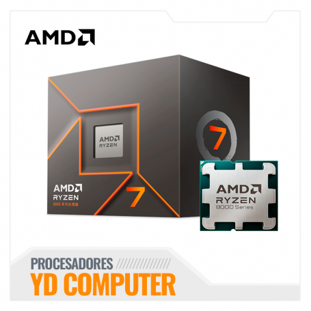 PROCESADOR AMD RYZEN 7 8700F 4.10 / 5.00 GHZ, 16MB L3 CACHE, 8-CORES, 4NM, TDP: 65W