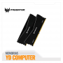 MEMORIA RAM PREDATOR PALLAS II DDR5 U-DIMM 32GB (2X16) 6000 MHZ BLACK CL36 PC5
