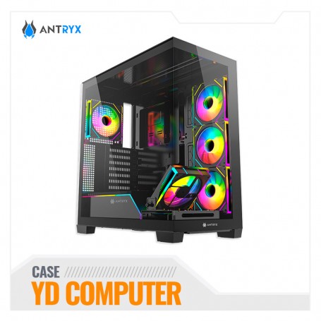 CASE ANTRYX FX 850 PRO BLACK, INFINITY ARGB FAN X5 USB TIPO C (AC-FX850KP)