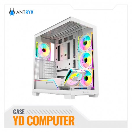 CASE ANTRYX FX 850 PRO WHITE, INFINITY ARGB FAN X5 USB TIPO C (AC-FX850WP)