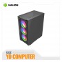 CASE ATX HALION GAMER TITAN 108 VIDRIO 4X12 ARGB BLANK USB3.0 SIN FUENTE